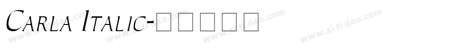 Carla Italic字体转换